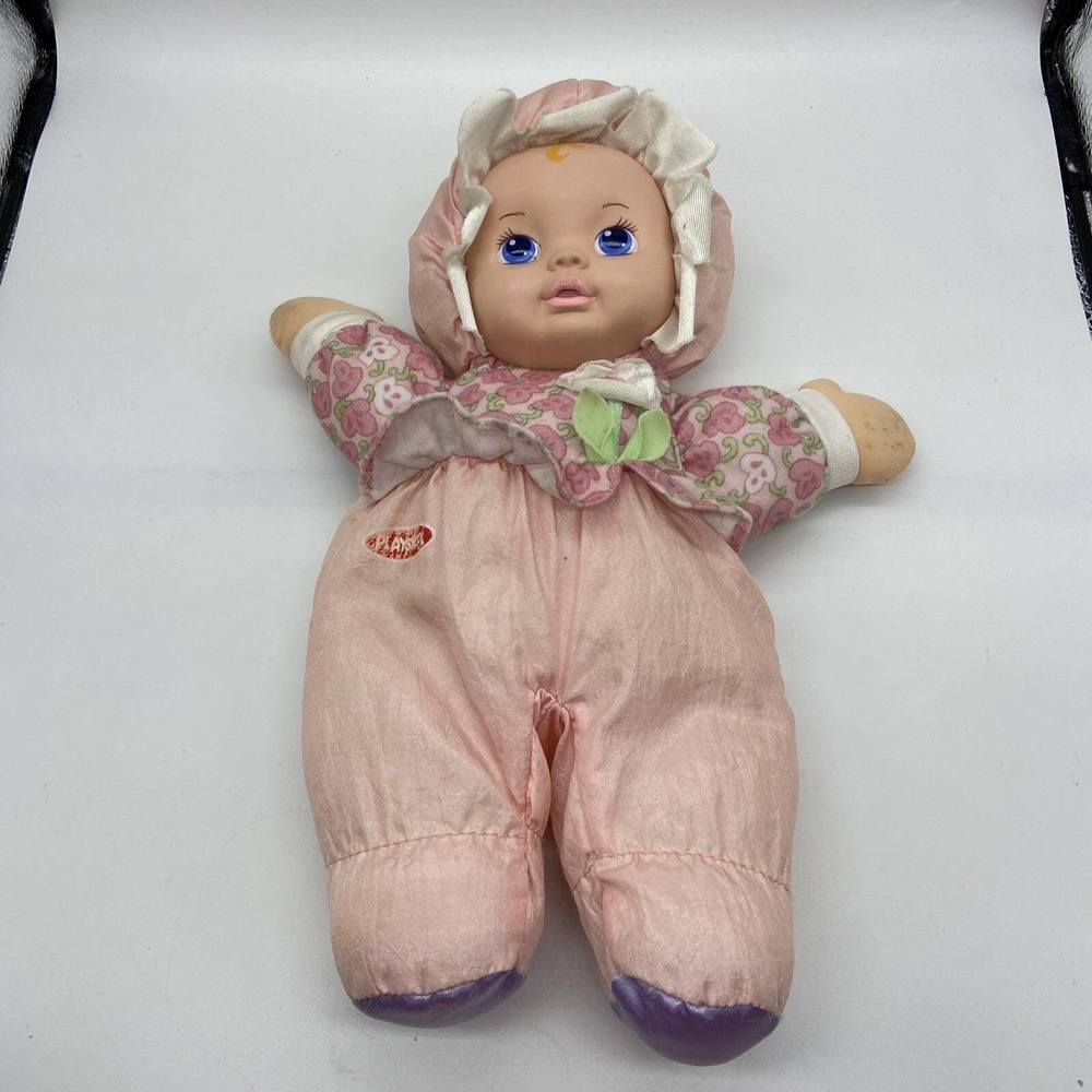 1999 Playskool My Very Soft Baby Doll #5034 Girl Plush Squeaker